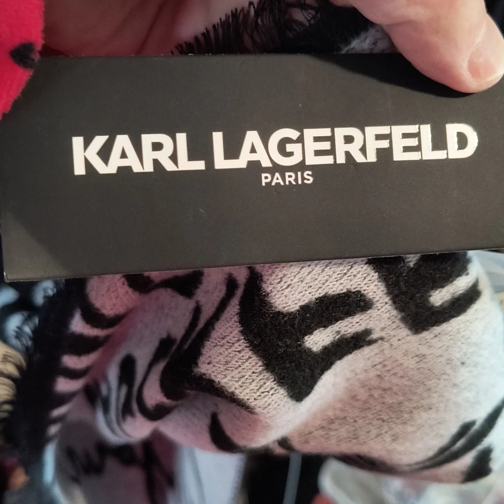 Karl Lagerfeld Monochrome Graffiti Graphic Scarf, NWT, 26